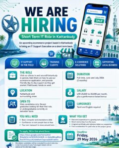 It Support Executive - Kattankudy