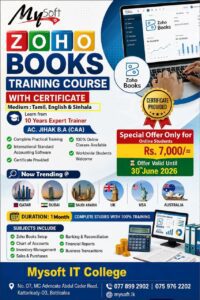Zoho Book Training Course At Mysoft It College