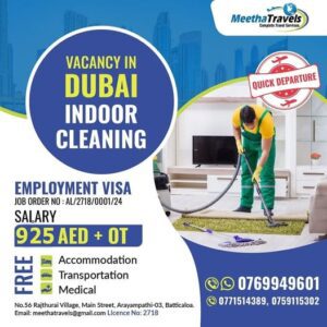 Vacancy In Dubai Meetha Travels