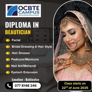 Diploma in Beautician - OCBTE Campus Batticaloa