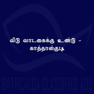 House Rent Kattankudy