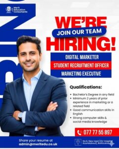 We Are Hiring - Merit Education Consultants