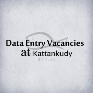 Data Entry Vacancy