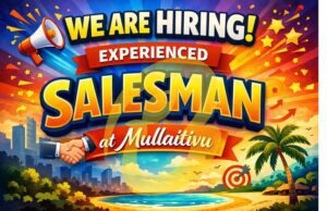 Vacancy Salesman Mullaithivu