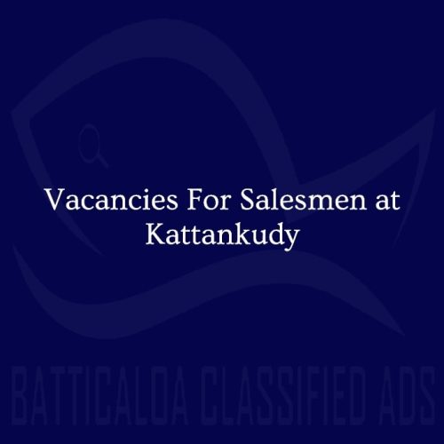 VACANCY-SALESMAN